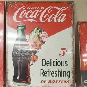 coke‎ metal sign